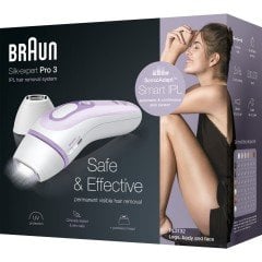 Braun Silk·Expert Pro3 PL3132 Yeni Nesil IPL Tüy Alma Cihazı Ek Hassas Bölge Ataçmanı Kablolu Lazer Epilasyon