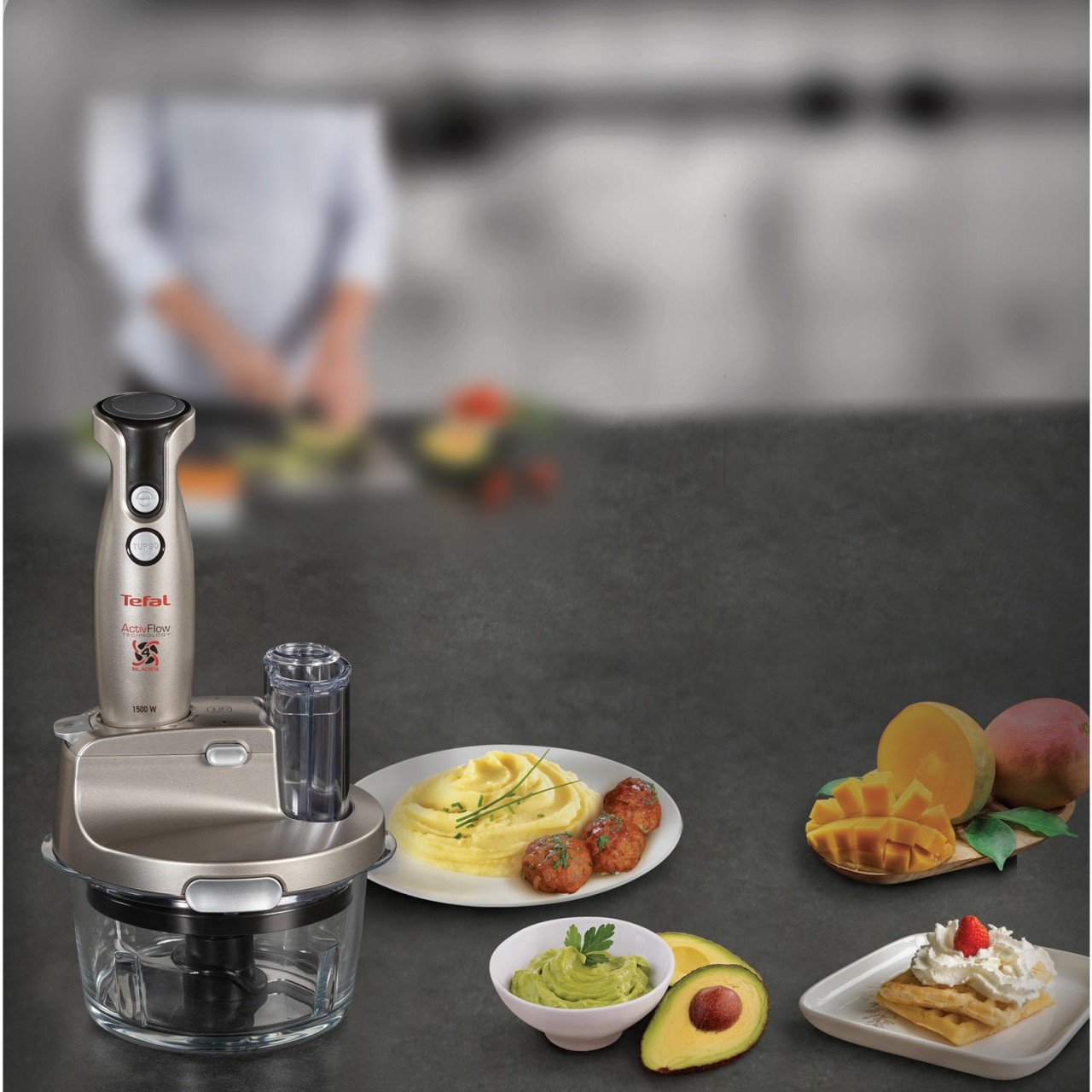 Tefal HB204A30 Activflow Extreme 4 Bıçaklı Cam Blender Seti